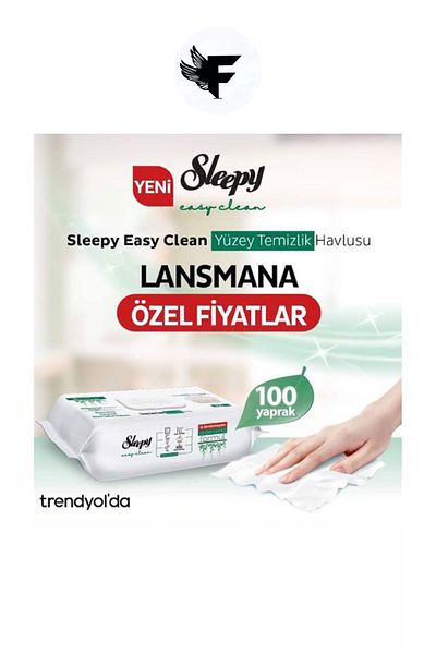 Sleepy Easy Clean Surface Cleaning Towel 100 Sheets 4 Pieces