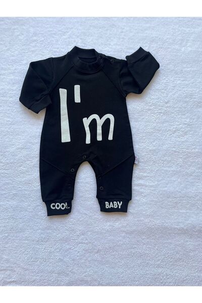 MBK GARDEN "I'm Cool Baby" Printed Unisex Baby Rompers - 3-12 Months, Special Elegance and Comfort for Toddlers
