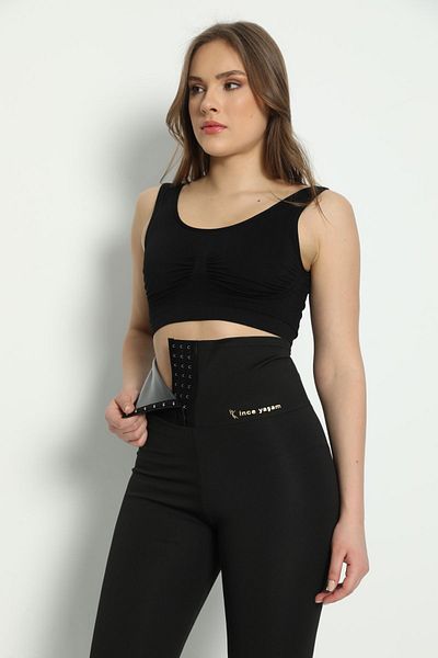 JETS'E High Waist Sauna Thermal Leggings - Slimming and Agraphy