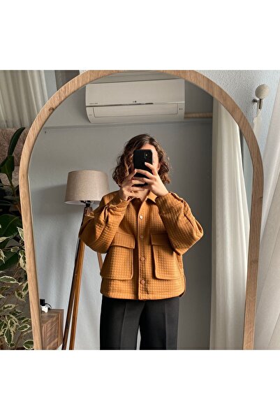 Butik Kapitone Ceket-Çıtçıt Detaylı-TABA