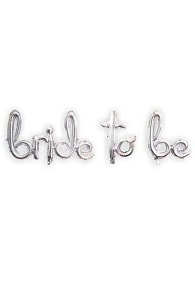 ikm balon Bride To Be Hand Written Silver Foil Engagement Henna Party Celebration Set Balloon Set