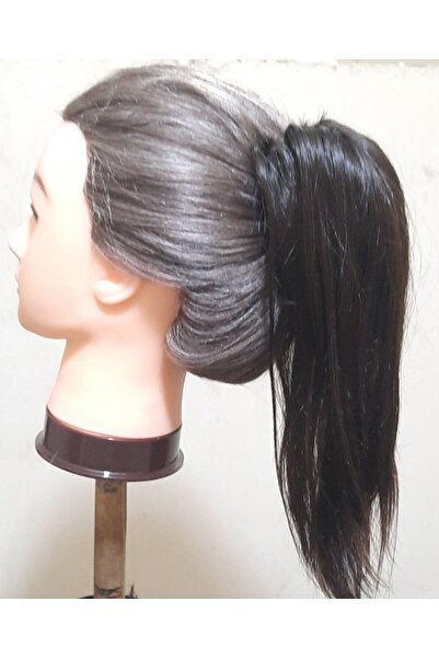 İsmet peruk GERÇEK SAÇ MANDALLI POSTİŞ 30 CM