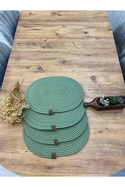 ModaCardin Set de 4 plăci ovale din răchită din iută