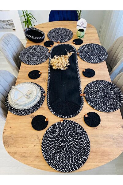 ModaCardin 14-предметний набір сервірувальних дощок з джуту в американському ...