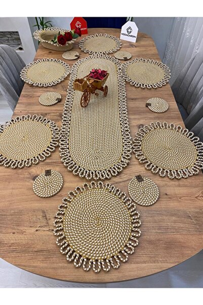 ModaCardin Набір з 14 предметів з джутового плетіння в американському стилі -...