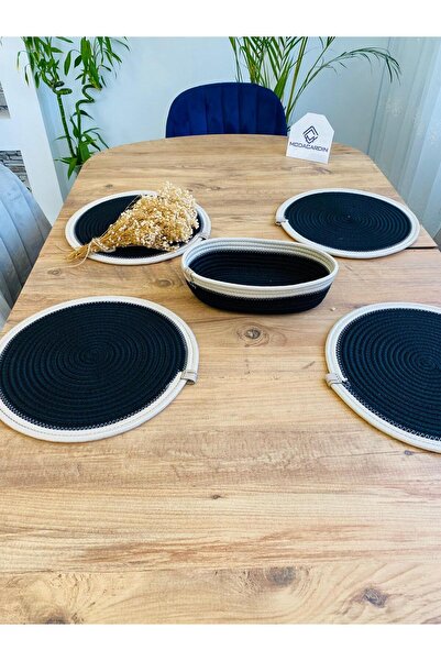 ModaCardin 5-предметний набір американських сервірувальних підносів та кошикі...