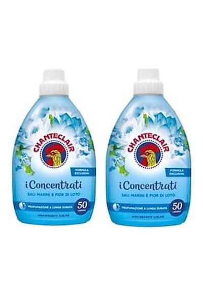 chante clair E Concentrated Softener, Ocean Freshness and Lotus Flowers 50 + 50 Washes Set of 2