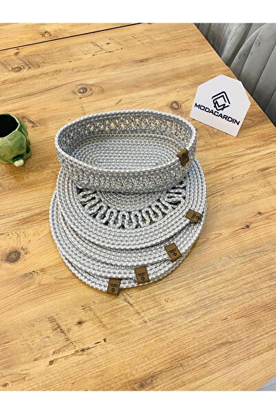 ModaCardin 5-предметний набір американських сервірувальних підносів та кошикі...