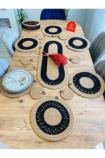 ModaCardin Набір з 14 предметів з джутового плетіння в американському стилі -...