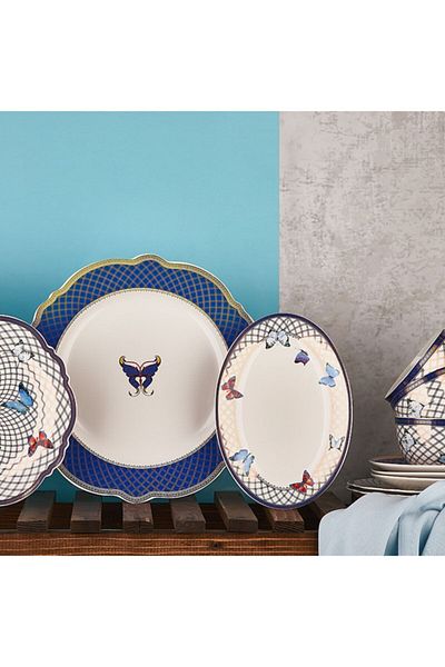 Aryıldız Porcelain Butterfly Pattern Breakfast Set -51035