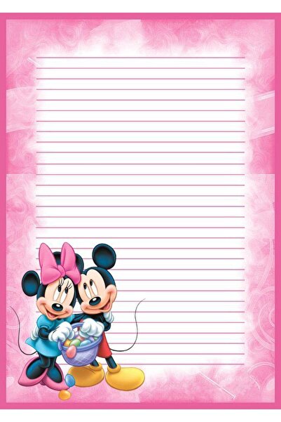 Srctech مفكرة ميكي وميني مخططة مقاس A5 50 ورقة