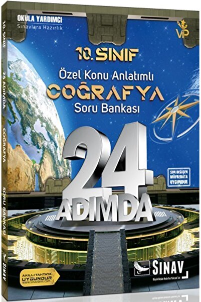 Sınav Yayınları 10. Sınıf Coğrafya 24 Adımda Özel Konu Anlatımlı Soru Bankası