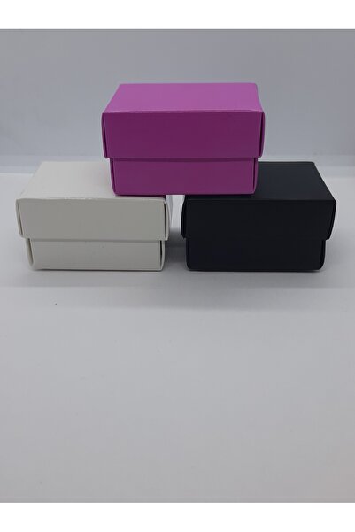 Set Karton İçi Süngerli 3 ADET (LİLA-BEYAZ-SİYAH) Takı Saklama ve Hediye Kutusu(5,5 cm x 3 cm x 4 cm)