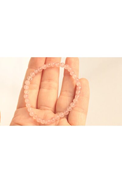 CessNova Sertifikalı Pembe Kuvars Doğal Taş Bileklik 4mm