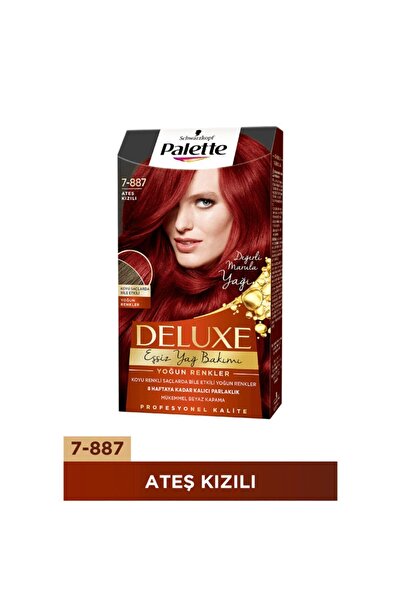 Palette Deluxe Yoğun Renkler Saç Boyası 7-887 Ateş Kızılı