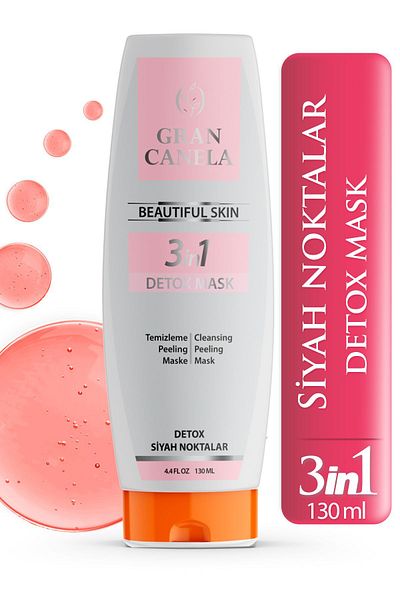 GRAN CANELA 3 in 1 Purifying Detox and Peeling Effect Mask Anti Blackhead 130 ml