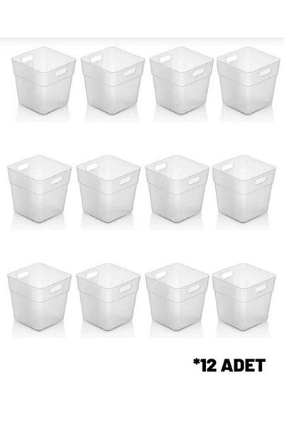 ALMITAL 12 Pieces Miniobox Transparent Refrigerator Door Organizer, Bathroom Organizer