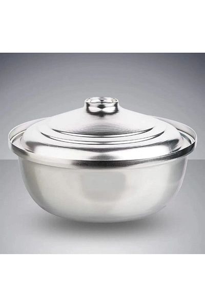 FAYA HOME Aluminum Deep Paste Ashura Halvane Pot 30 Cm Camping Pot - 5 Liters