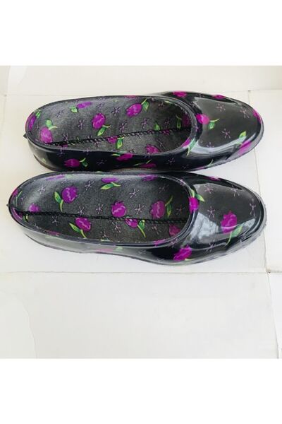 ENA Çiçekli Astarlı Lastik Ayakkabı