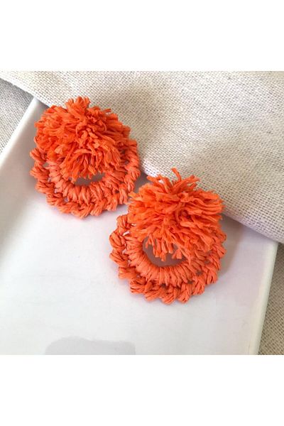 By G Tasarım Straw Design Earrings