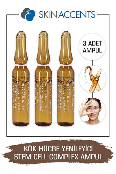 Skin Accents 3 Pieces Stem Cell Ampoule German Serum Dermaroller Dermapen Skin Care Serum