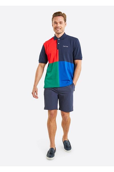 Nautica Men's Polo Neck Navy Blue T-Shirt - N1M01658