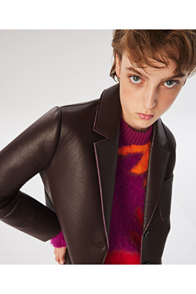 Twist Leather Blazer Jacket - Stylish and Comfortable