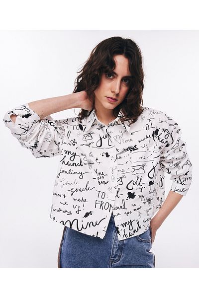 Twist Woven White Shirt