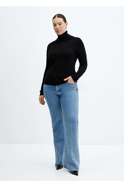 MANGO Woman Women's Black Sweater -67100469