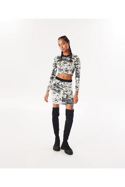 Twist Black Knitwear Skirt