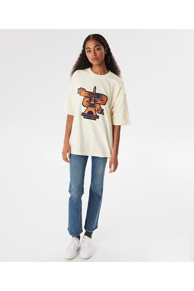 Twist Cream Colored Knitted T-Shirt
