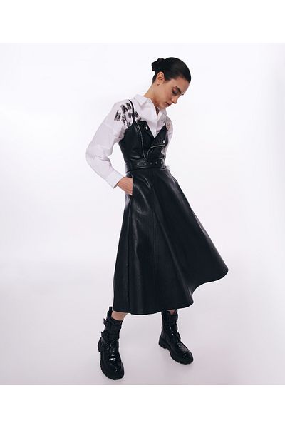 Twist Black Woven Dress