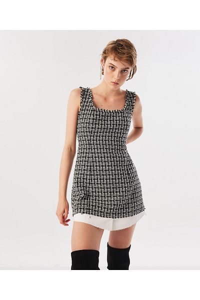 Twist Black Woven Dress