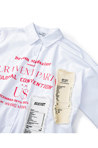 Twist White Woven Shirt