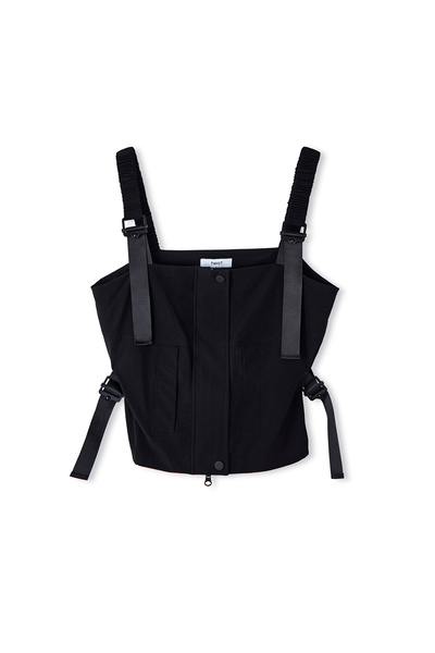 Twist Black Woven Blouse