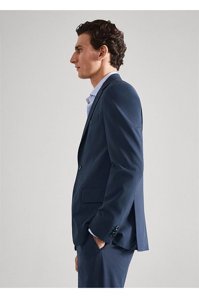MANGO Man Navy Blue Men's Blazer Jacket47020092