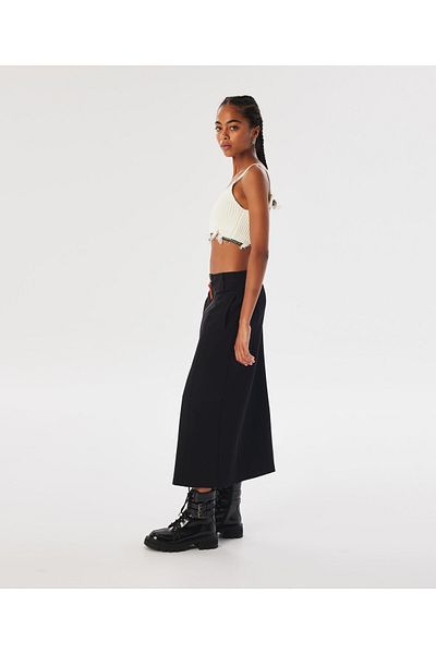 Twist Black Woven Skirt