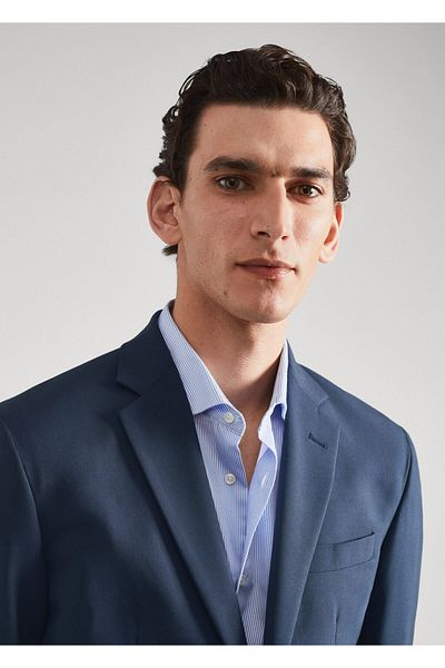 MANGO Man Navy Blue Men's Blazer Jacket47020092