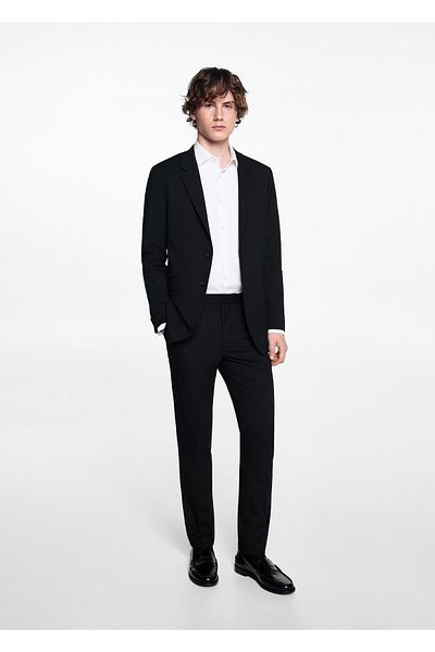 MANGO Boy's Black Blazer Jacket -67170648