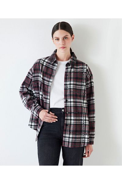 İpekyol Checkered Woven Jacket