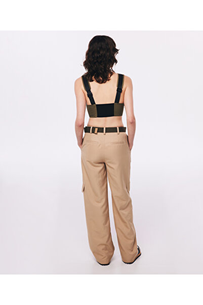 Twist Beige Woven Trousers
