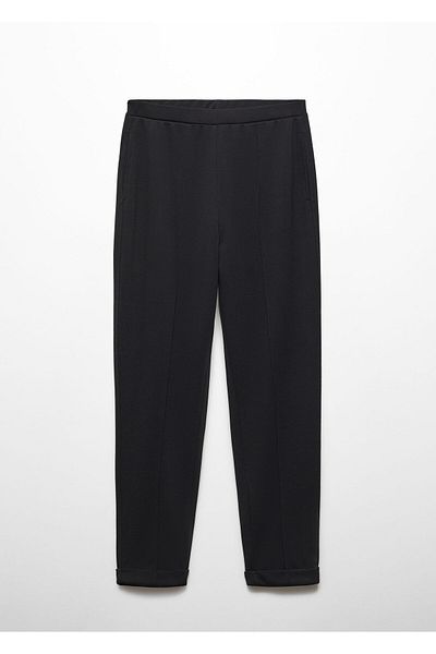 MANGO Woman Dámské černé kalhoty -57078268