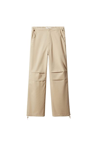 MANGO Woman Sand Color Women's Trousers57050466