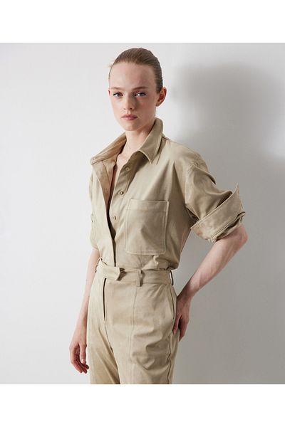 İpekyol Woven Beige Trousers