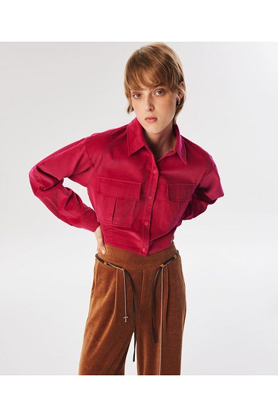 Twist Pink Woven Blouse