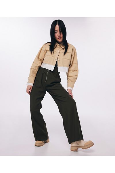 Twist Woven Beige Shirt