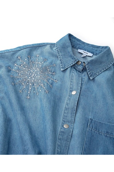 Twist Blue Denim Shirt