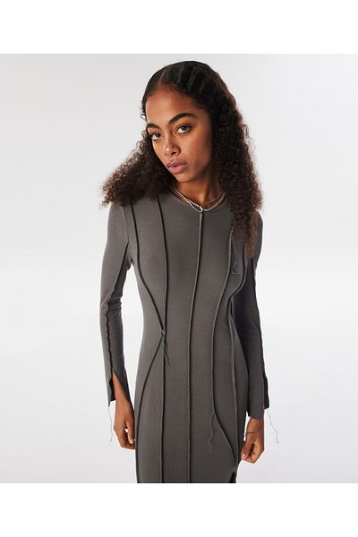 Twist Anthracite Colored Knitted Dress