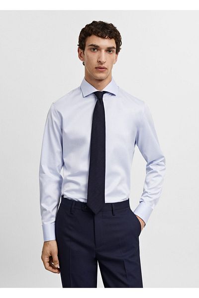 MANGO Ανδρικό πουκάμισο - Sky Blue, Model67270620