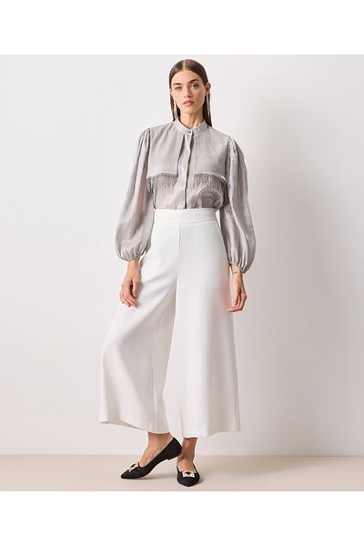 İpekyol White Woven Trousers